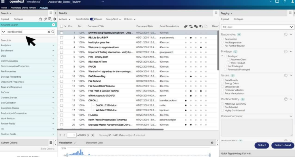 OpenText screenshot - Le 10 Migliori Soluzioni per Legal Hold per Preservare i Dati nel 2026