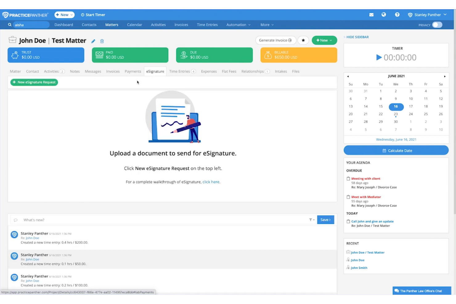 PracticePanther screenshot - 32 Mejores Software de Redacción Legal para Firmas de Abogados en 2026