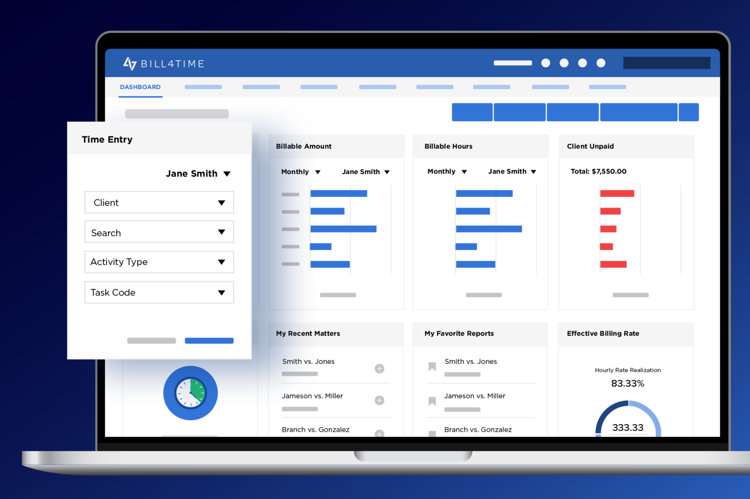 Bill4Time screenshot - Le 10 Migliori Soluzioni di Software per la Fatturazione Legale Recensite per il 2026