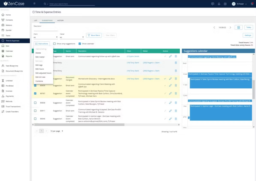 HighQ screenshot - I 23 migliori software di gestione legale aziendale per il 2026