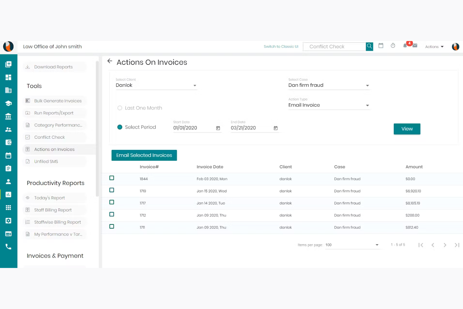 CaseFox screenshot - 10 Migliori Software di Fatturazione per Avvocati Recensiti nel 2026