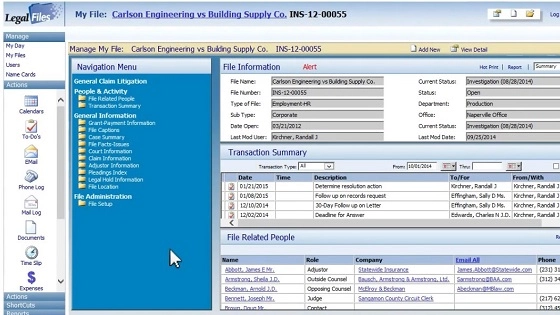 Legal Files screenshot - I 10 migliori software di gestione legale aziendale per il 2026