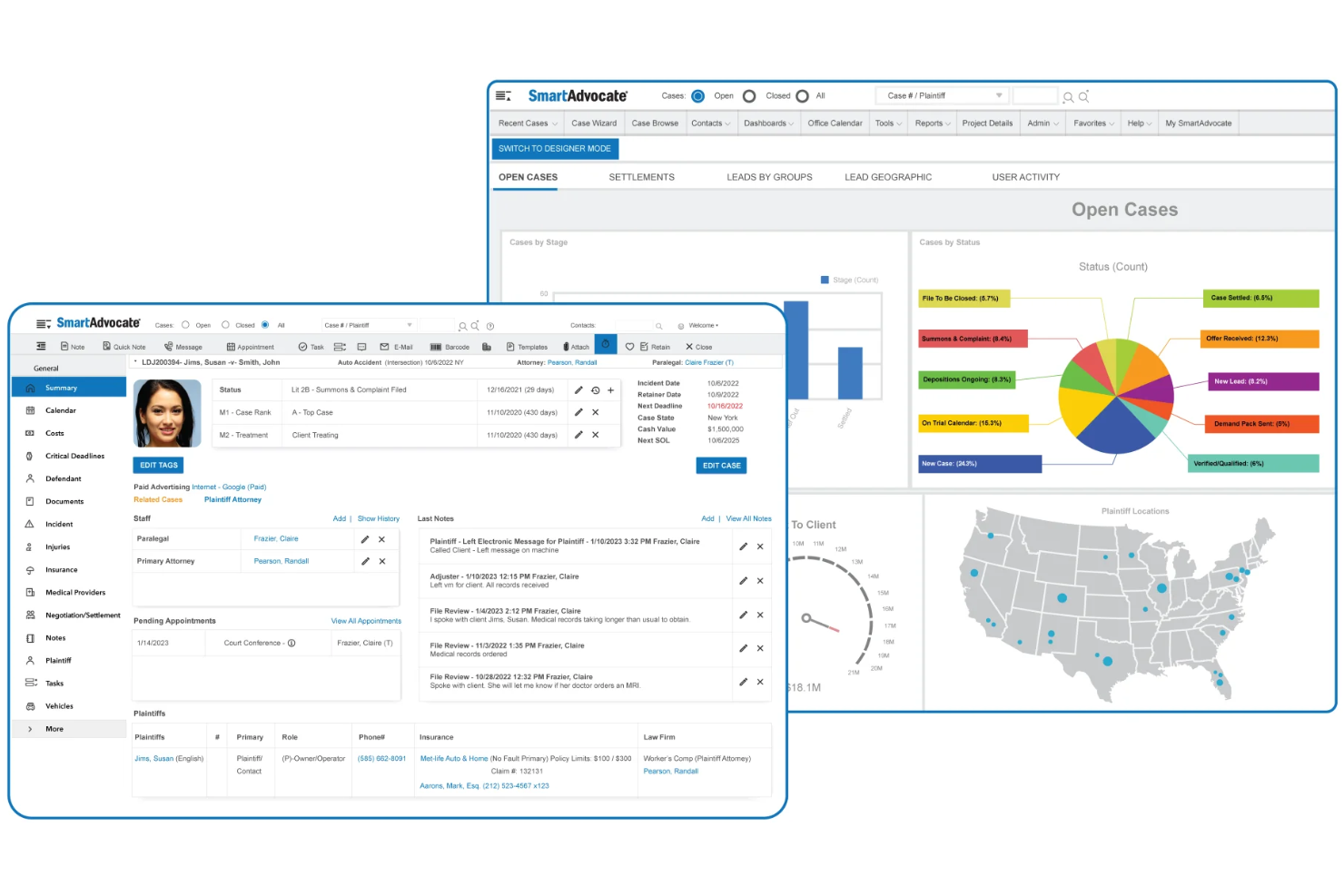 SmartAdvocate screenshot - 10 Mejores CRM Legales de 2026 [Mis Reseñas]