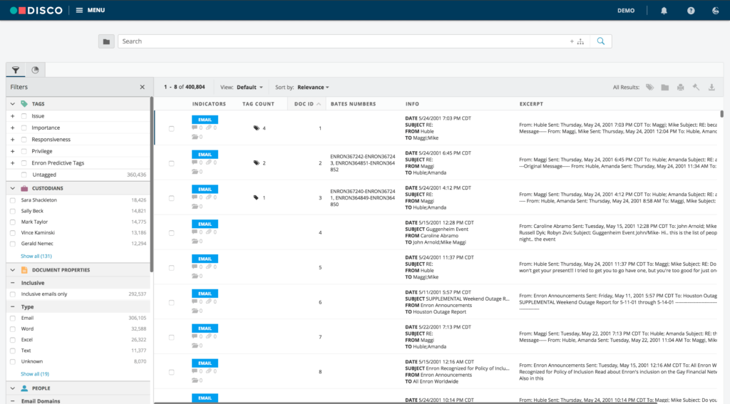 Disco screenshot - Guía de los 10 Mejores Software de Redacción Legal de 2026