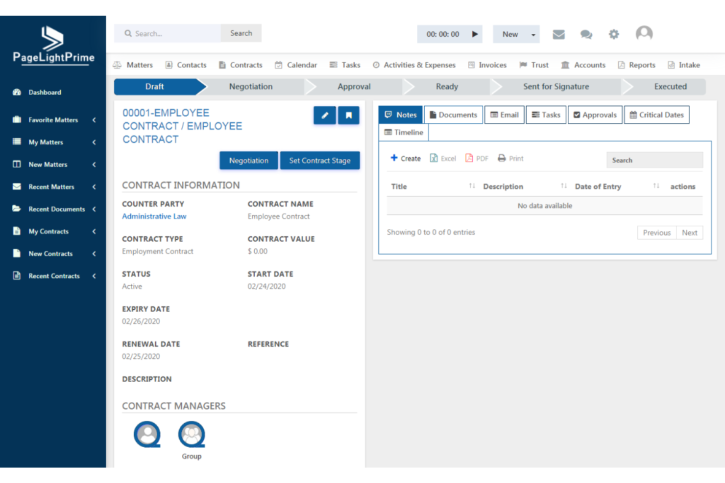 PageLightPrime screenshot - I 10 migliori software per la gestione di documenti ed e-mail per studi legali nel 2026