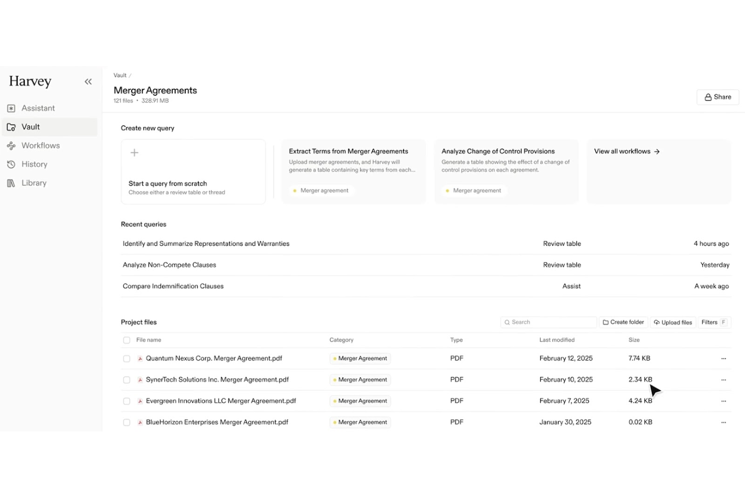 Harvey screenshot - Le 10 migliori soluzioni di IA legale recensite nel 2026