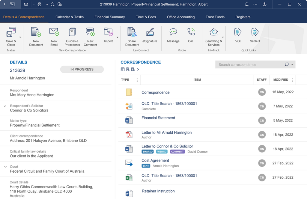 LEAP screenshot - 15 Migliori Software di Gestione dei Casi Legali Basati su Cloud per il 2026