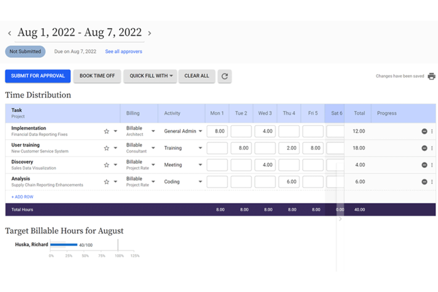 Deltek Replicon Time screenshot - 10 Mejores Programas Gratuitos de Facturación Legal de 2026