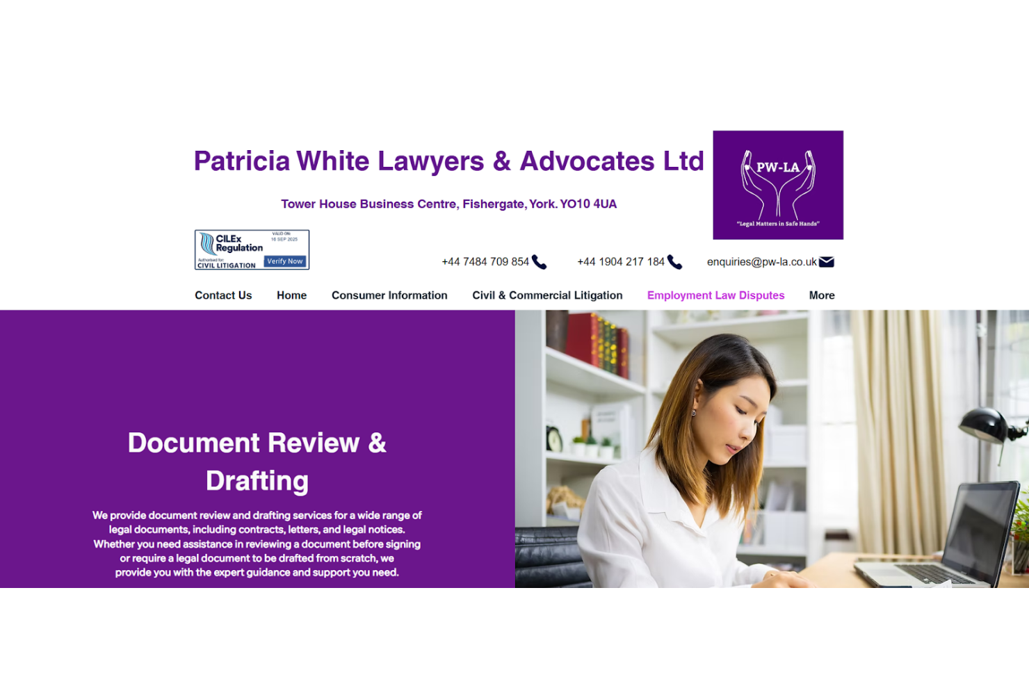 Patricia White Lawyers &amp; Advocates Ltd screenshot - 10 beste diensten voor het opstellen van juridische documenten in 2026
