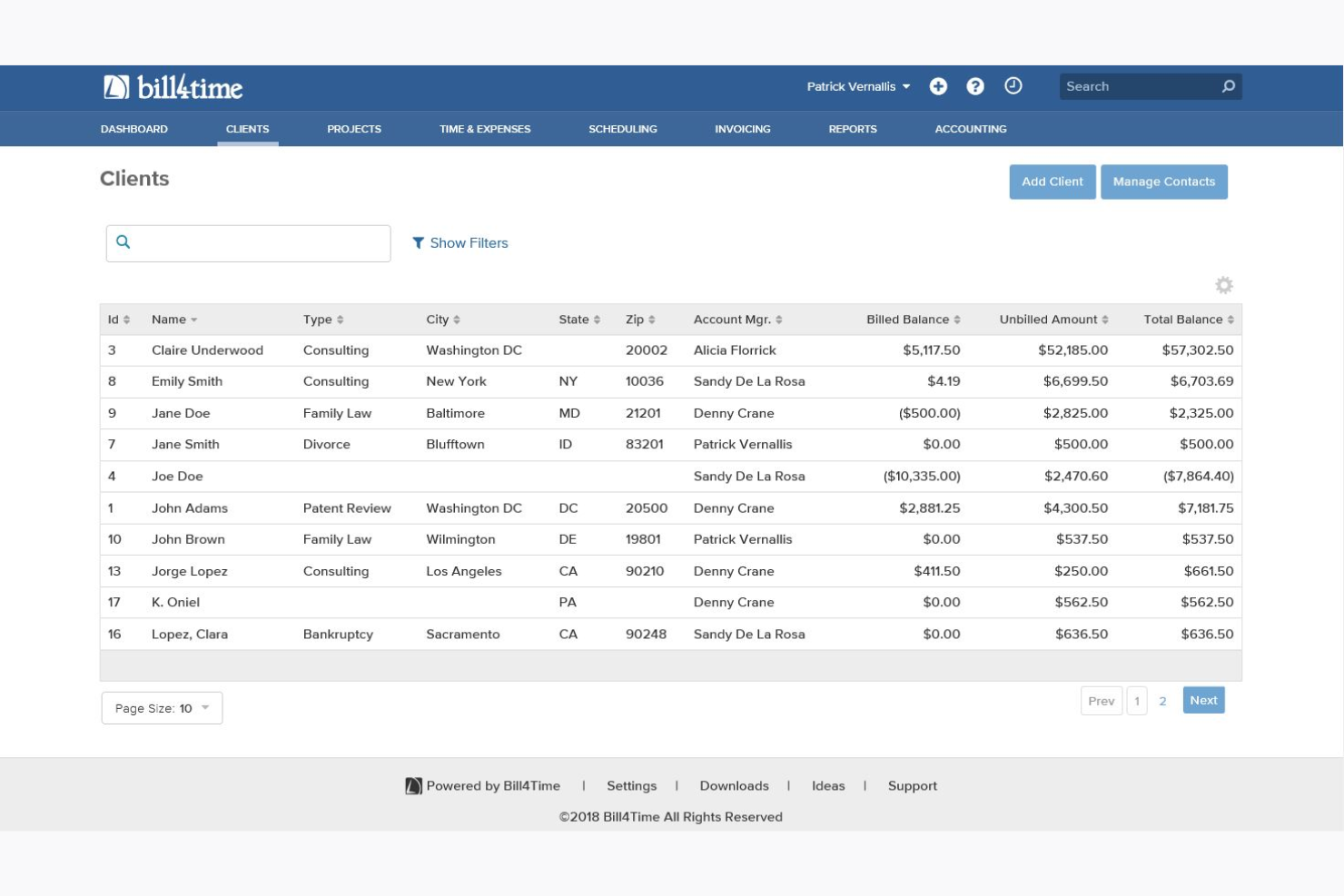 Bill4Time screenshot - 10 beste facturatiesoftware voor advocaten beoordeeld in 2026