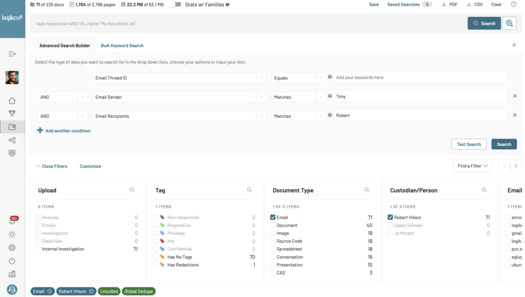 Logikcull screenshot - 10 beste e-discoverysoftware voor 2026 [Mijn beoordelingen]