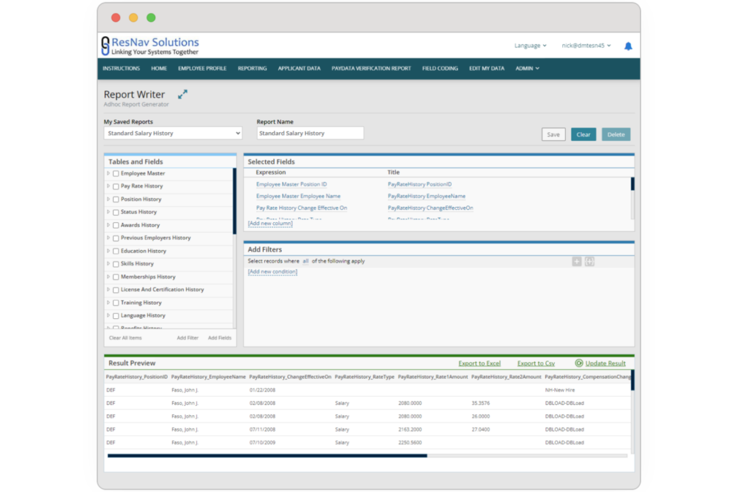 ResNav - History Link screenshot - 10 beste software voor juridisch documentbeheer in 2026