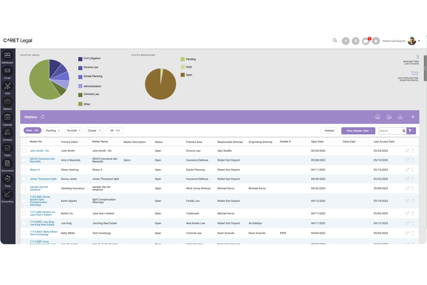 CARET Legal screenshot - 10 beste e-mailarchiveringssoftware voor advocatenkantoren in 2026