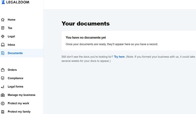 LegalZoom screenshot - 25 Best Estate Planning Software Changing The Game In 2026