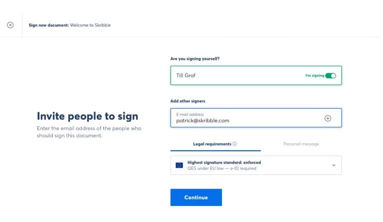 Skribble screenshot - 18 Best Legal Electronic Signature Software For 2024