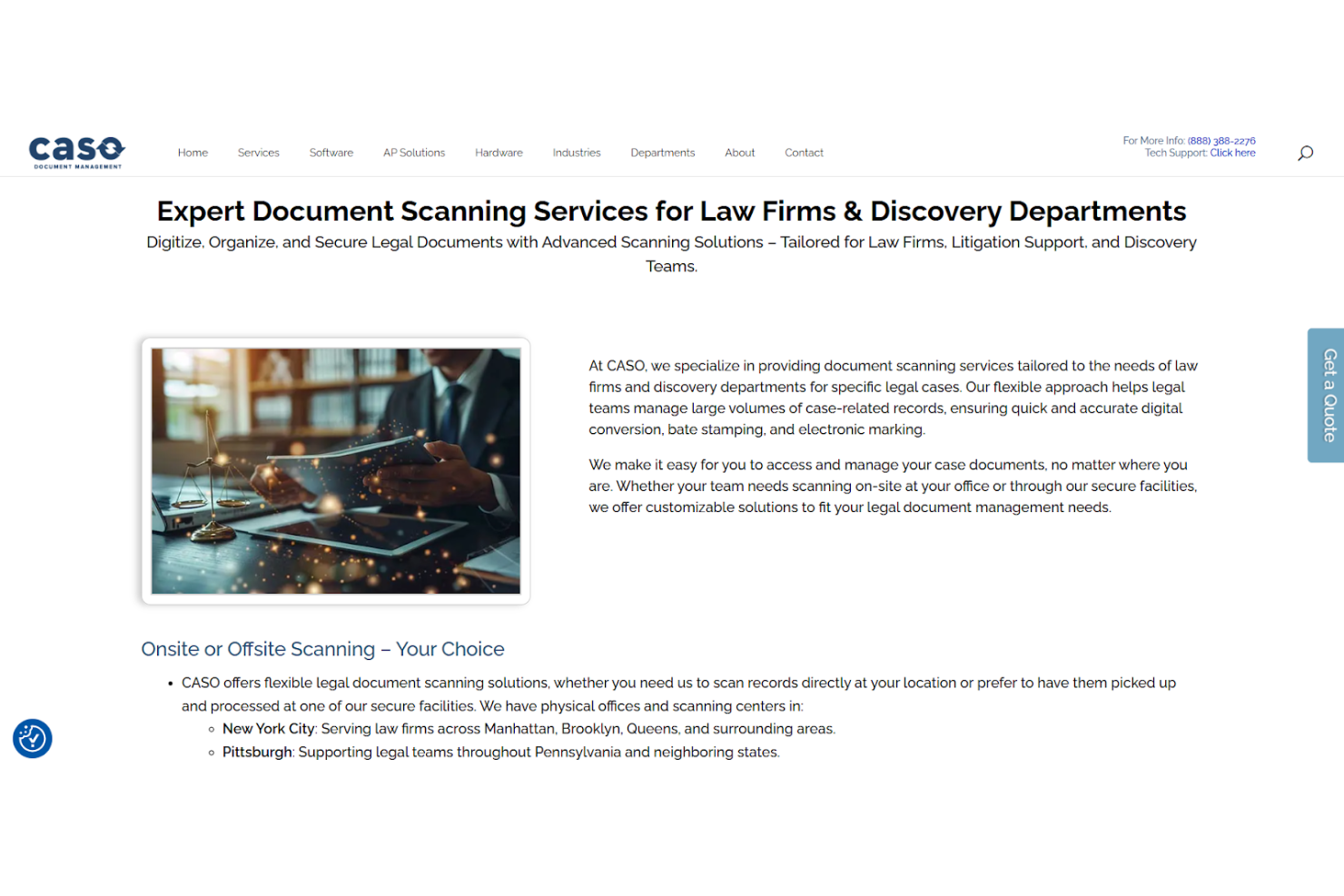 CASO screenshot - 20 Legal Document Scanning Services Reviewed in 2026
