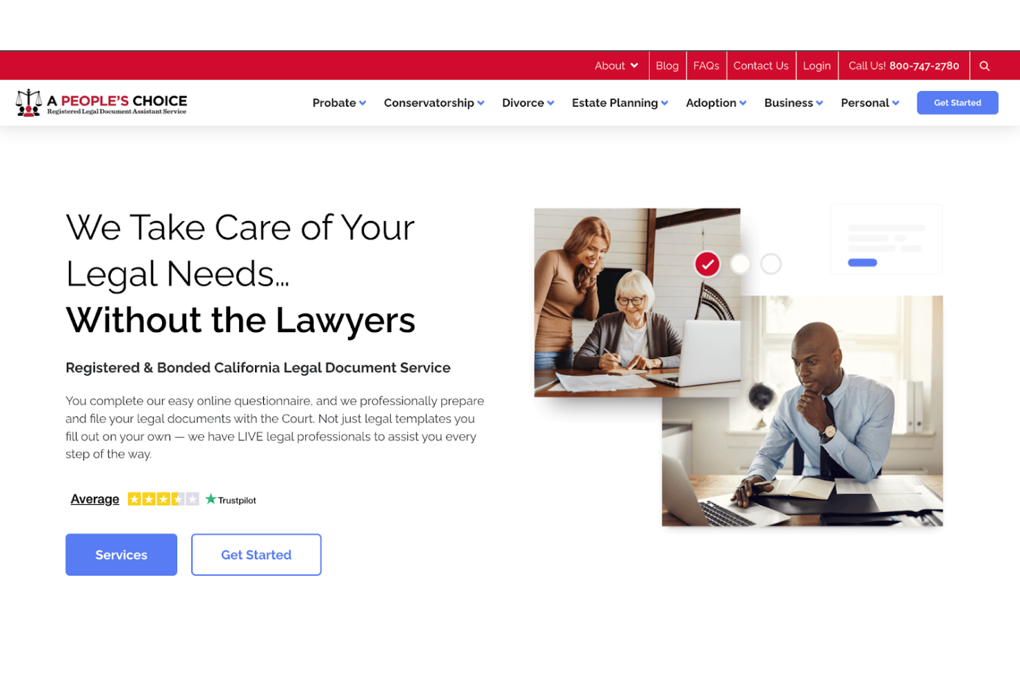 A People's Choice screenshot - 16 Best Legal Document Services Reviewed in 2026