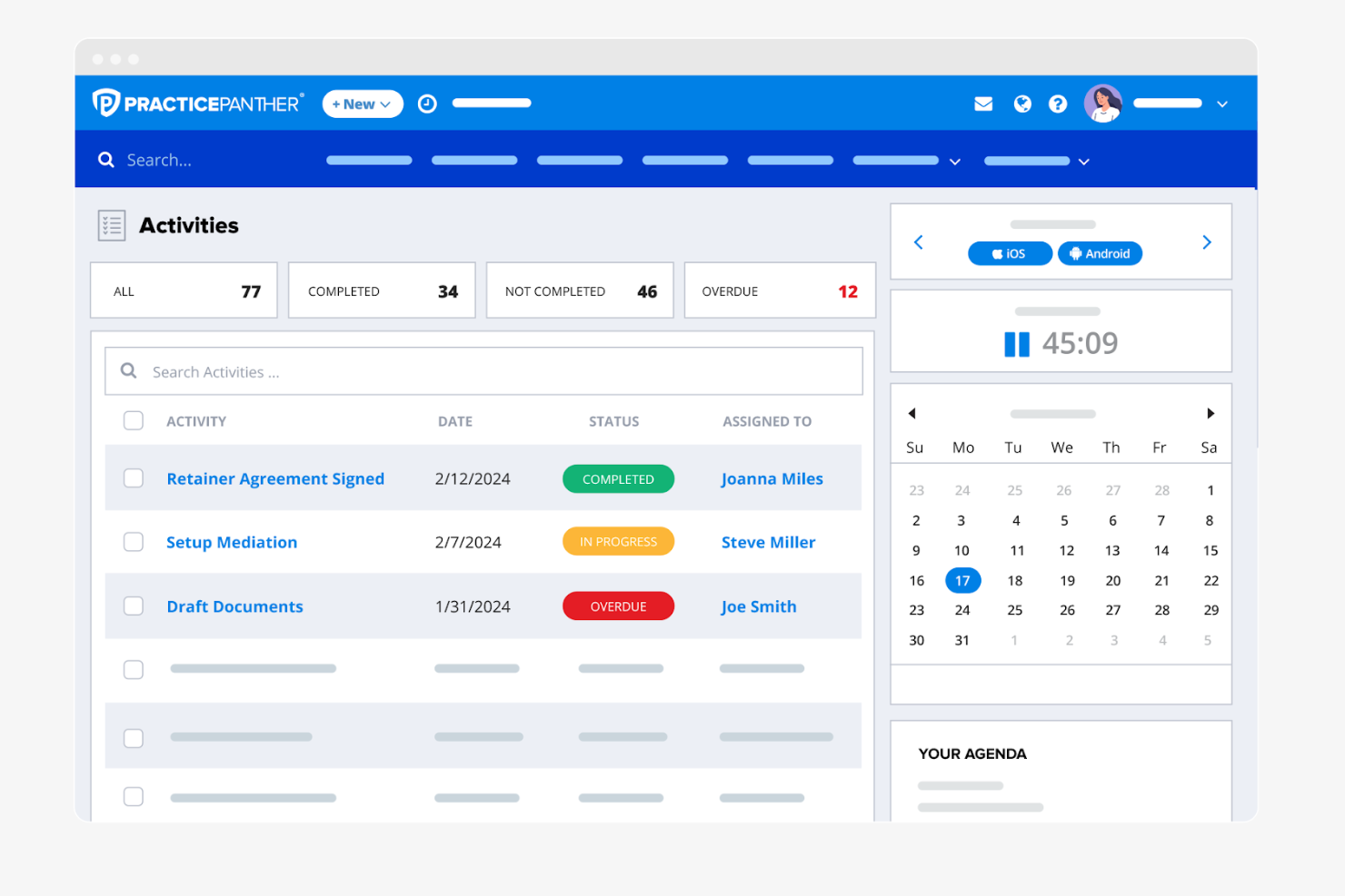 PracticePanther screenshot - 17 Legal Project Management Software for 2026