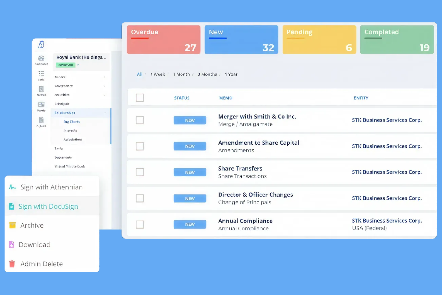 Athennian screenshot - 13 Best Legal Entity Management Software Picked for 2026