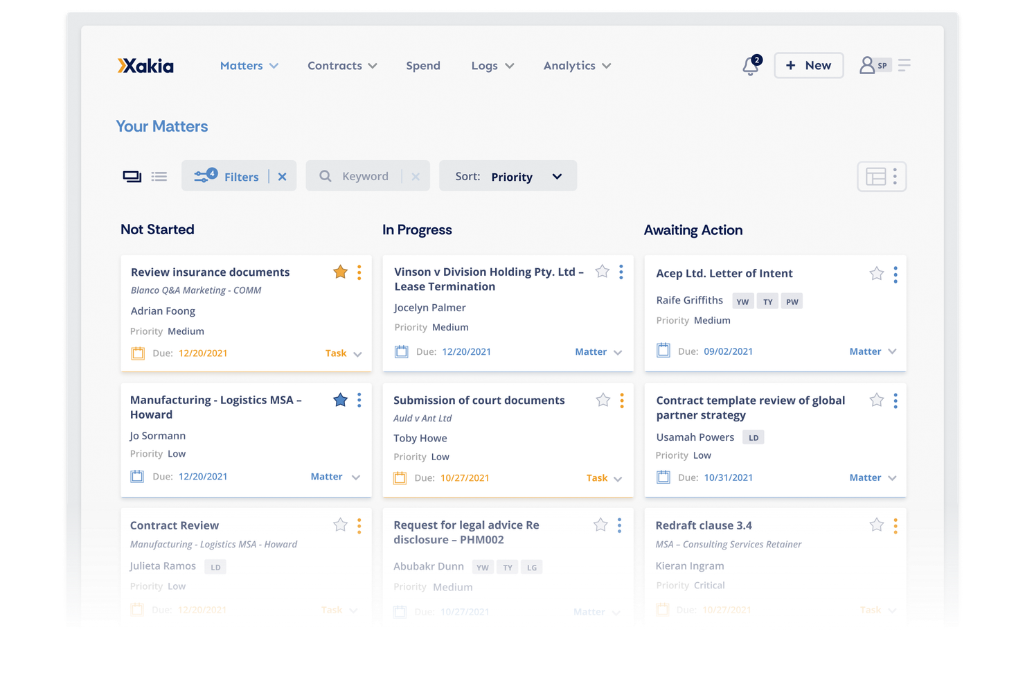 Xakia screenshot - 14 Best Corporate Legal Software Solutions for 2026