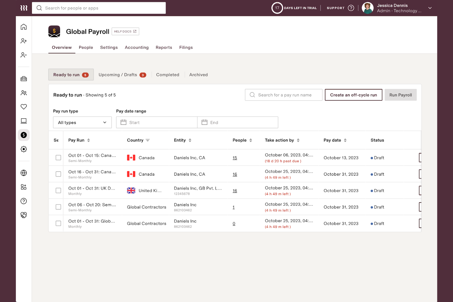 Rippling screenshot - 10 Best Employer of Record Services in 2026