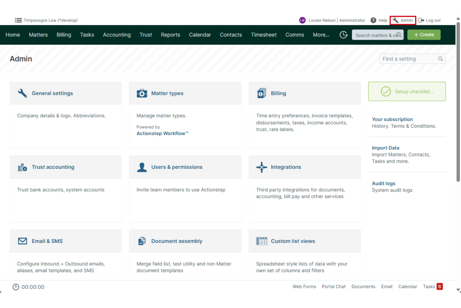 Actionstep automates workflows for legal case and practice management.