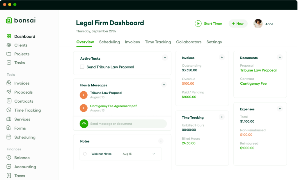 22 Best Free Legal Billing Software In 2024 The Legal Practice   Bonsai  1024x619 