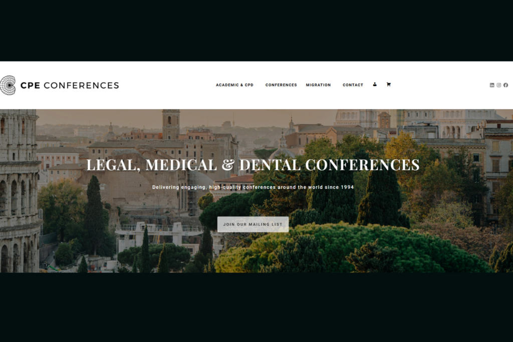 The Europe Asia Conference 2027 website screenshot