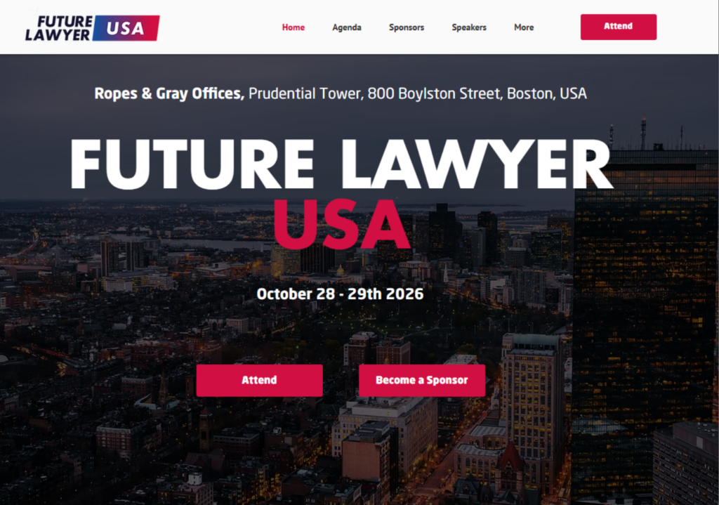 The Future Lawyer Week USA 2026 website screenshot