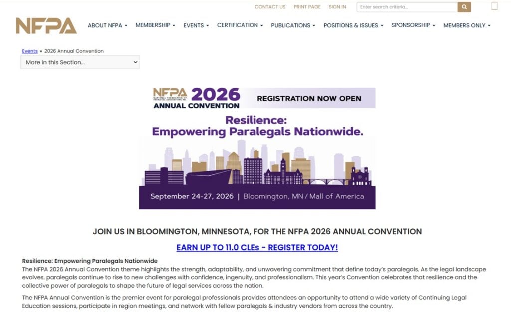 Página de resumen de la Convención Anual de la NFPA 2026
