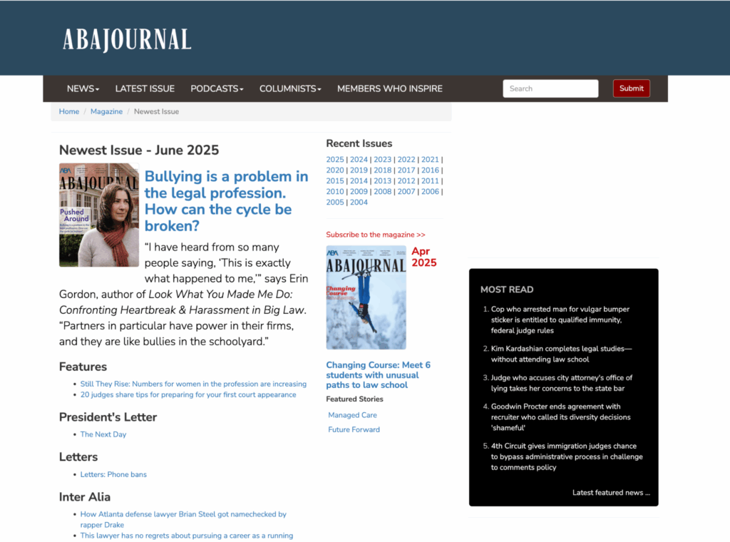 ABA Journal newsletters