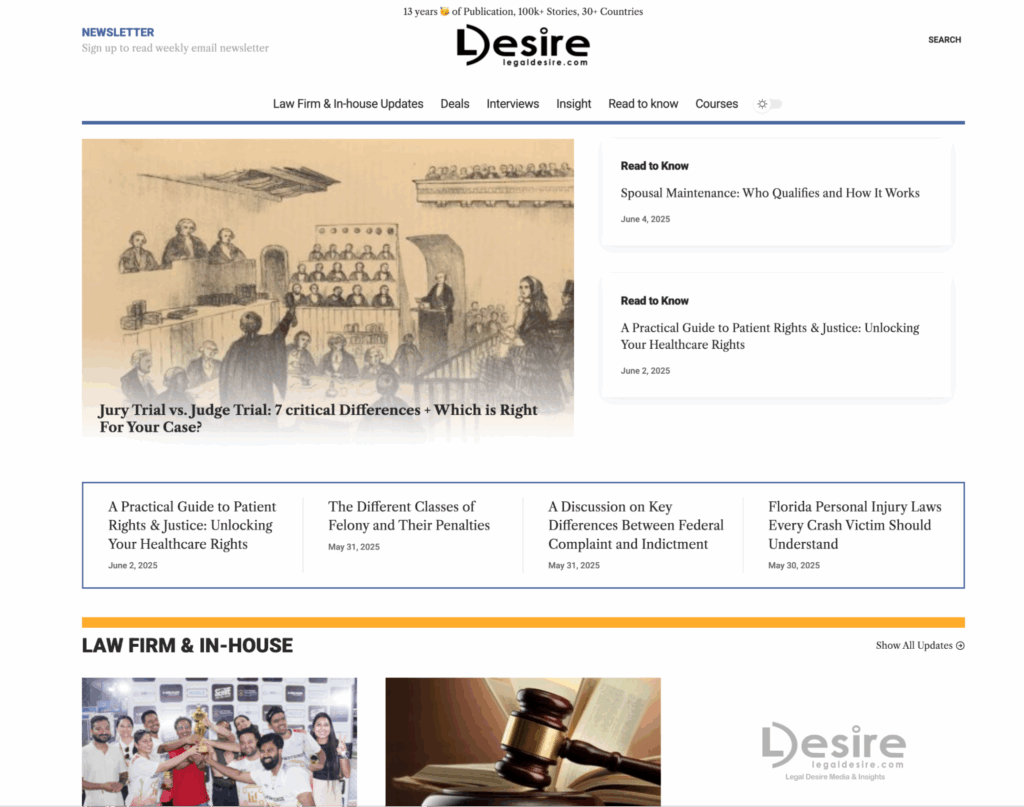 Legal Desire newsletter