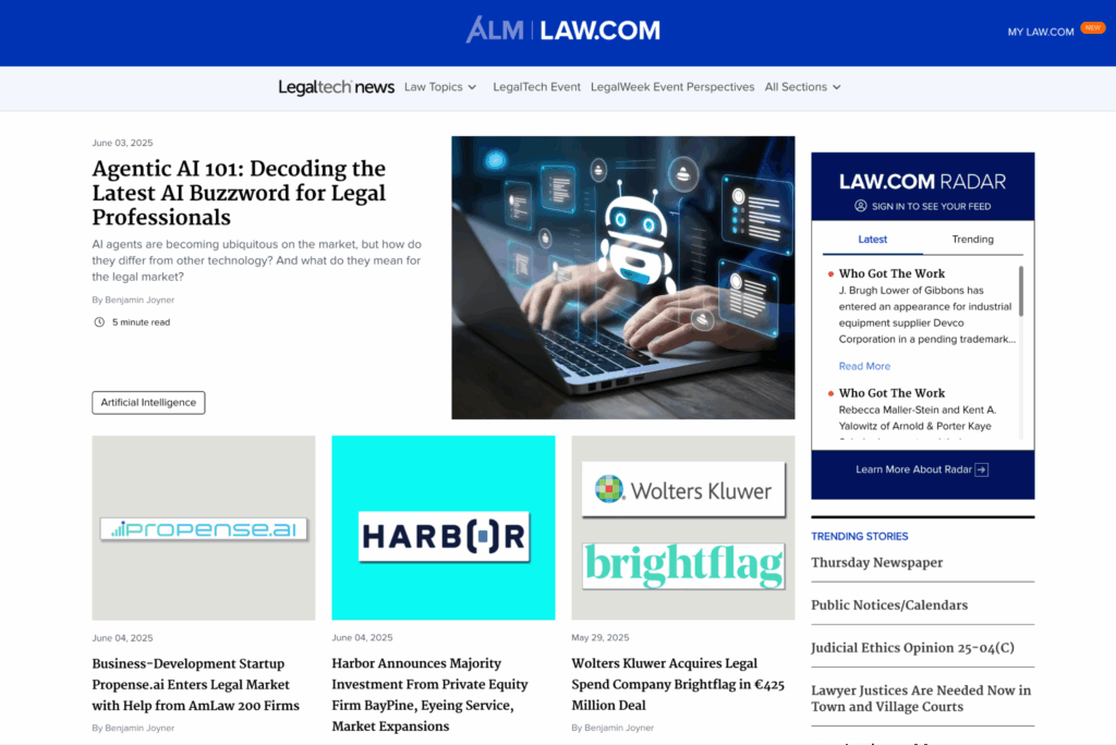 LegalTech News newsletter