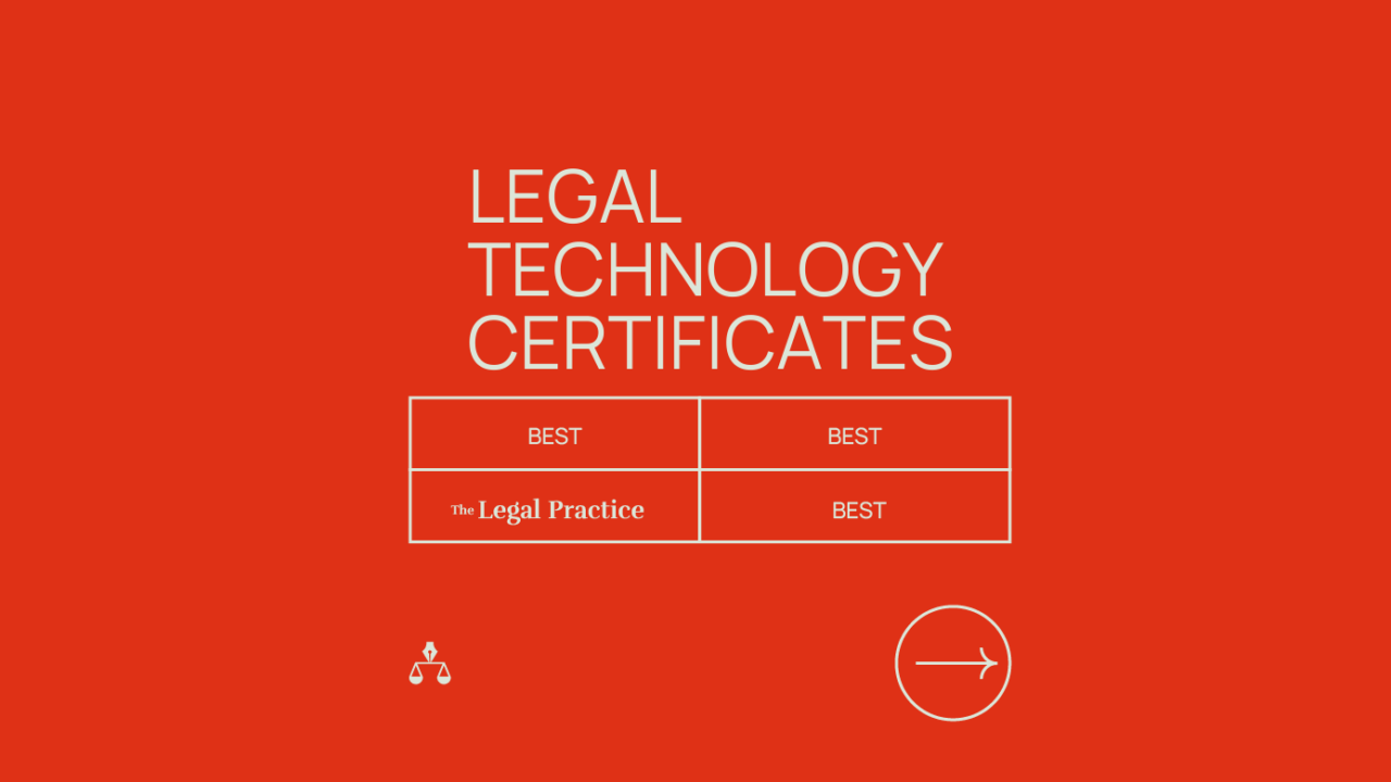 Legal technology certificates generic best of