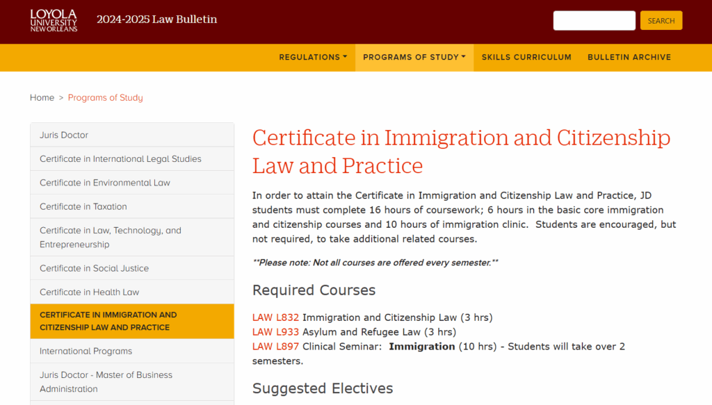 Overview of the Certificate in Immigration and Citizenship Law and Practice