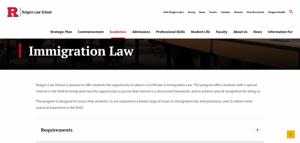 Overview of the Immigration Law Certificate