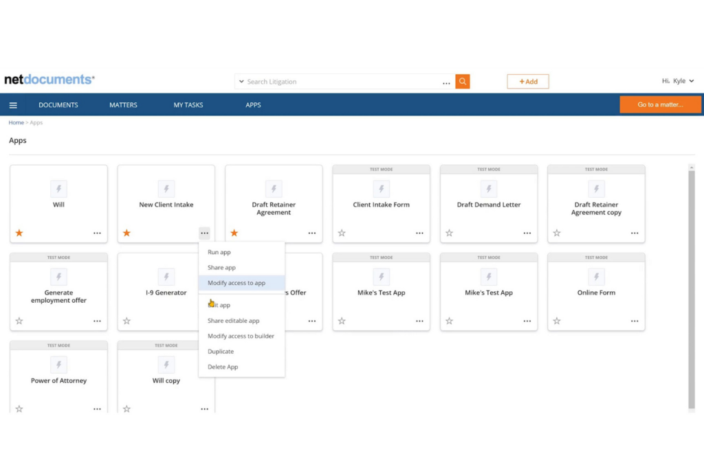 generación automatizada de documentos de netdocuments