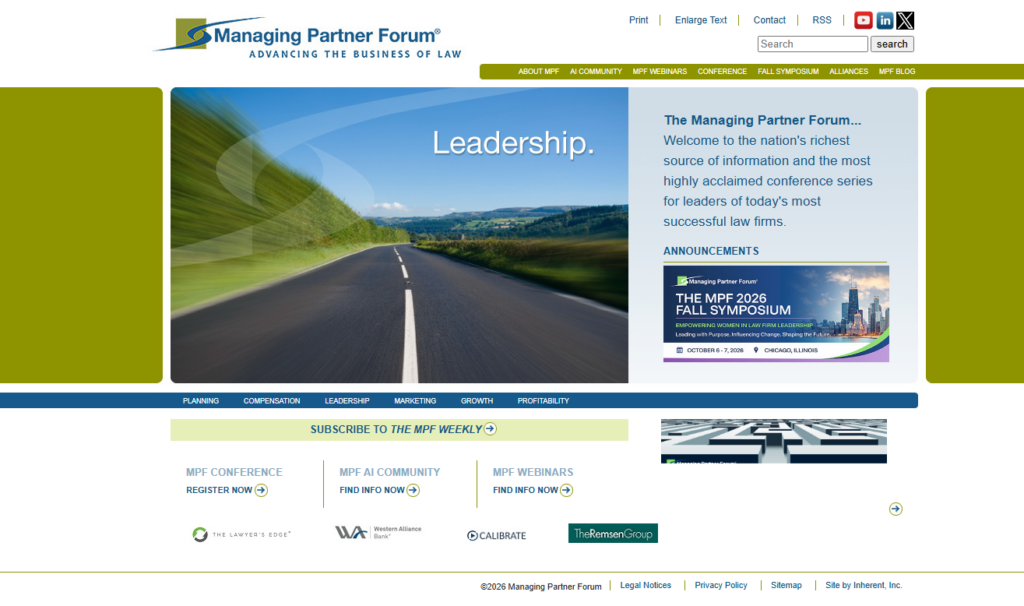 Managing Partner Forum website